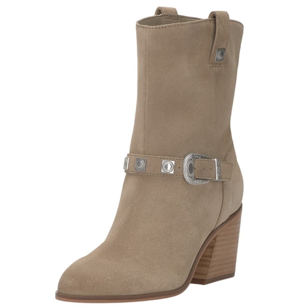 Lucky Brand Womens Sogn Mid Calf Boots Size 8 M Dune Tan Suede NIB